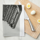 ヴィンテージビジネス、アンティークオフィスマニュアルタイプライター キッチンタオル (四つ折り)