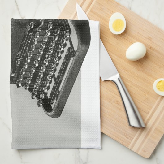 ヴィンテージビジネス、アンティークオフィスマニュアルタイプライター キッチンタオル (四つ折り)