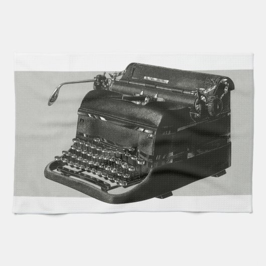 ヴィンテージビジネス、アンティークオフィスマニュアルタイプライター キッチンタオル (横)
