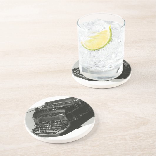 ヴィンテージビジネス、アンティークオフィスマニュアルタイプライター コースター (側面)