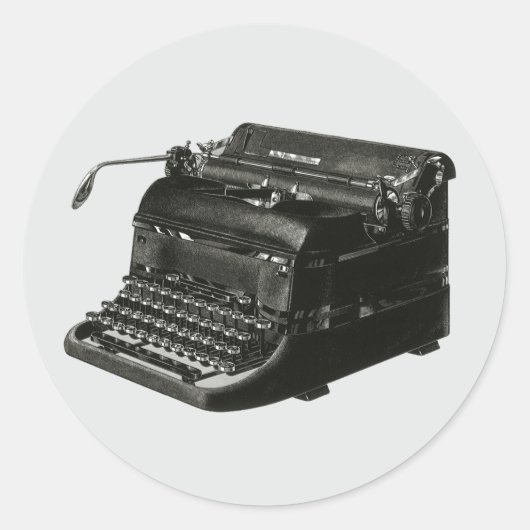 ヴィンテージビジネス、アンティークオフィスマニュアルタイプライター ラウンドシール (正面)