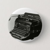 ヴィンテージビジネス、アンティークオフィスマニュアルタイプライター 缶バッジ (正面)