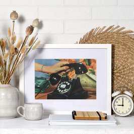 ヴィンテージビジネス、アンティーク電話ロータリダイヤル ポスター