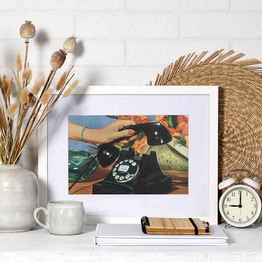 ヴィンテージビジネス、アンティーク電話ロータリダイヤル ポスター