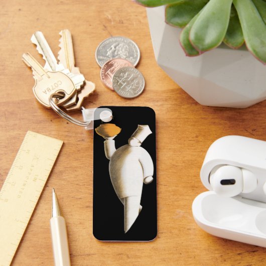 ヴィンテージビジネス、アールデコレストランシェフ キーホルダー (デスク)