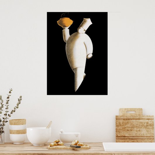 ヴィンテージビジネス、アールデコレストランシェフ ポスター (キッチン)