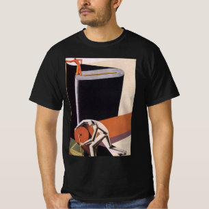 ヴィンテージビジネス、アールデコ調の生地とテキスタイル Tシャツ