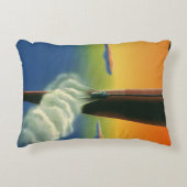 ヴィンテージビジネス、スチームホイッスル工場サンライズ アクセントクッション (正面)