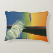 ヴィンテージビジネス、スチームホイッスル工場サンライズ アクセントクッション (裏面)