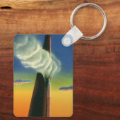 ヴィンテージビジネス、スチームホイッスル工場サンライズ キーホルダー (裏面)