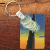 ヴィンテージビジネス、スチームホイッスル工場サンライズ キーホルダー (正面)