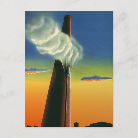 ヴィンテージビジネス、スチームホイッスル工場サンライズ ポストカード (正面)