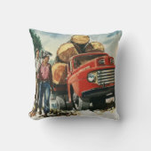 ヴィンテージビジネス、ランバージャック付きロギングトラック クッション (正面)