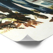 ヴィンテージビジネス、ランバージャック付きロギングトラック ポスター (角)