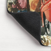 ヴィンテージビジネス、ランバージャック付きロギングトラック マウスパッド (コーナー)