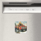 ヴィンテージビジネス、ランバージャック付きロギングトラック マグネット (インサイチュ (食洗機))