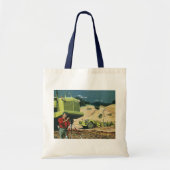 ヴィンテージビジネス、建築サイト（測量士あり） トートバッグ (正面)