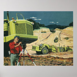 ヴィンテージビジネス、建築サイト(測量士あり) ポスター