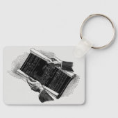 ヴィンテージビジネス、手、建築設計図 キーホルダー (正面)