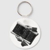 ヴィンテージビジネス、手、建築設計図 キーホルダー (裏面)