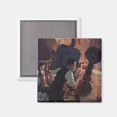 ヴィンテージビジネス、映画館の映写技師 マグネット (正面/裏面)