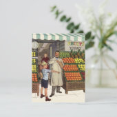 ヴィンテージビジネス、果物置き(食料雑貨店と少年) (スタンド正面)