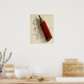 ヴィンテージビジネス、赤鉛筆で数式 ポスター (キッチン)