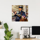 ヴィンテージビジネス、郵便配達人 ポスター (ホームオフィス)