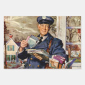 ヴィンテージビジネス、郵便配達人 ラッピングペーパーシート (正面2)