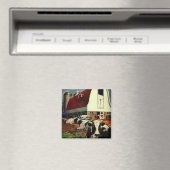 ヴィンテージビジネス、酪農場のホルスタイン乳牛 マグネット (インサイチュ (食洗機))