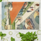 ヴィンテージビジネス、50sファミリーレストランダイナー キッチンタオル (折り畳み)