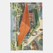 ヴィンテージビジネス、50sファミリーレストランダイナー キッチンタオル (縦)