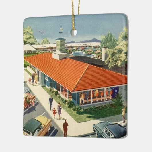 ヴィンテージビジネス、50sファミリーレストランダイナー セラミックオーナメント (左)