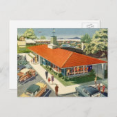 ヴィンテージビジネス、50sファミリーレストランダイナー ポストカード (正面/裏面)