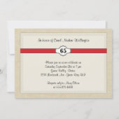 ヴィンテージビスカスタムトロ女性パーソナライズされた誕生日 招待状 (裏面)