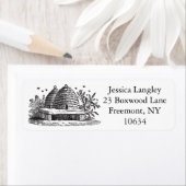 ヴィンテージビックビーハイブ差出人住所ラベル ラベル (インサイチュ)