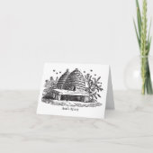 ヴィンテージビックミツバチのノートカード カード (正面)