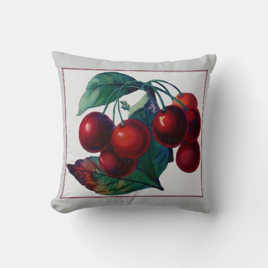 ヴィンテージビッグさくらんぼバンチピロー クッション (正面)