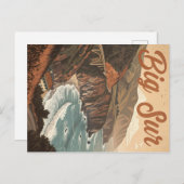 ヴィンテージビッグサー：クリフサイド波 ポストカード (正面/裏面)