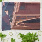 ヴィンテージビッグシュルビクビーブリッジUSA観光 キッチンタオル (折り畳み)