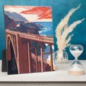 ヴィンテージビッグシュルビクビーブリッジUSA観光 フォトプラーク (側面)