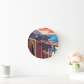 ヴィンテージビッグシュルビクビーブリッジUSA観光 ラウンド壁時計 (ホーム)