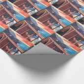 ヴィンテージビッグシュルビクビーブリッジUSA観光 ラッピングペーパー (角)