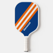 ヴィンテージビッグストライプシティの名前 ピックルボールラケット (裏面)
