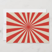 ヴィンテージビッグトップサーカスカーニバル誕生日写真 招待状 (裏面)