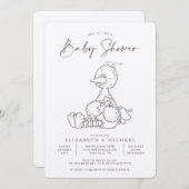 ヴィンテージビッグバードベビーシャワー招待状 招待状 (正面/裏面)