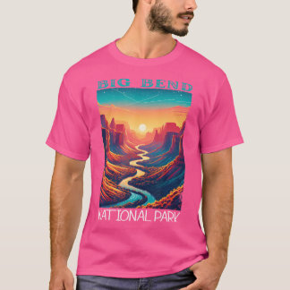 ヴィンテージビッグベンドナショナルパークハイキングキャンピングバカ Tシャツ