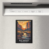 ヴィンテージビッグベンド国立公園テキサス州レトロ旅行 マグネット (インサイチュ (食洗機))