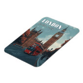 ヴィンテージビッグベン – ロンドン，イギリス マグネット (左側)