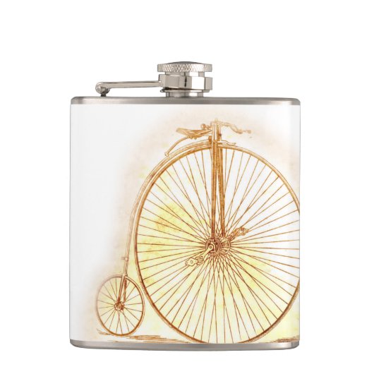ヴィンテージビッグホイール自転車フラスコ フラスク (正面)